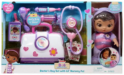 Disney Doc McStuffins Pet Rescue Doctor's Bag Set with Lil' Nursery Pal Exclusive Playset [Lil' Butterfly, Damaged Package]