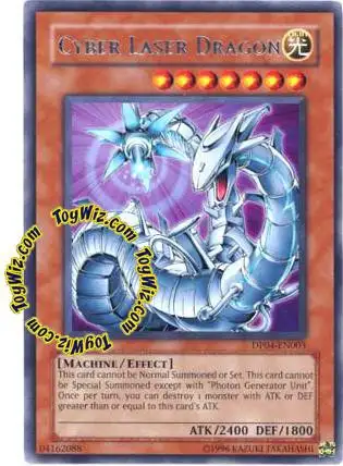 YuGiOh GX Trading Card Game Duelist Series Zane Truesdale Rare Cyber Laser Dragon DP04-EN003