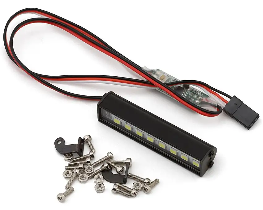 Hobby Details Double Row LED Roof Light Bar (White) (53mm) (6-8.4V) w/L-Mount