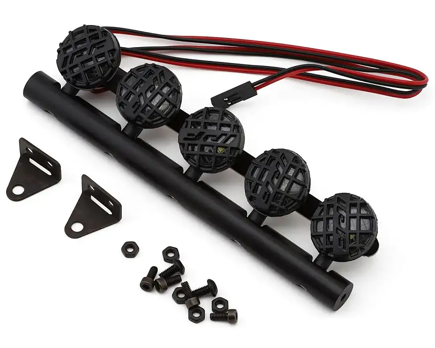 Hobby Details Round IPF LED Light Roof Bar (White) (6-8.4V) (125mm) w/L-Mounts