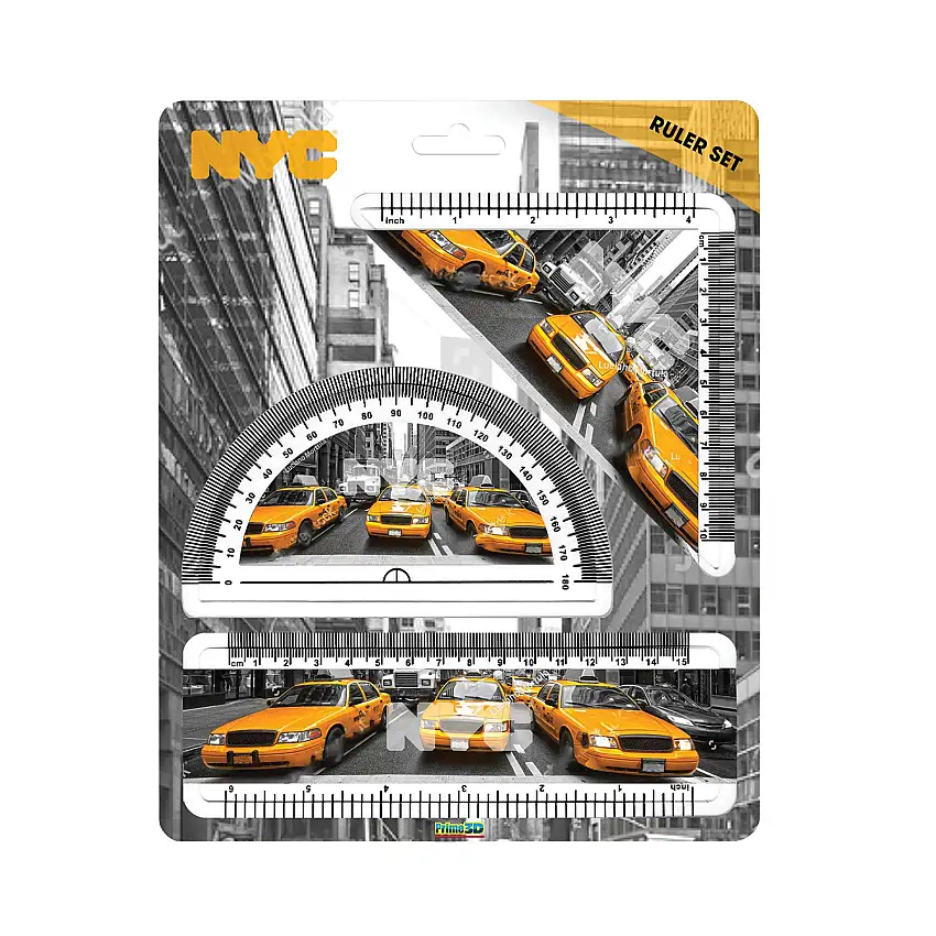 Daron Prime 3D PD18634 Nyc Taxi Ruler Set