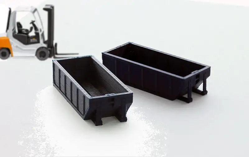 3D To Scale 87-235-DB 1/87 – Rolloff Dumpster 15yds Dark Blue Diorama