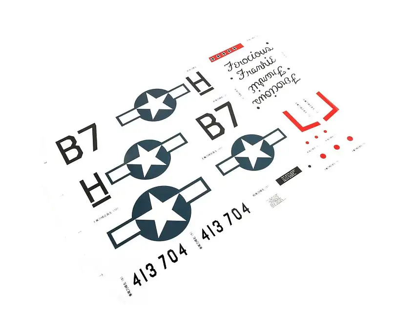 E-flite P-51 1.0m Decal Sheet