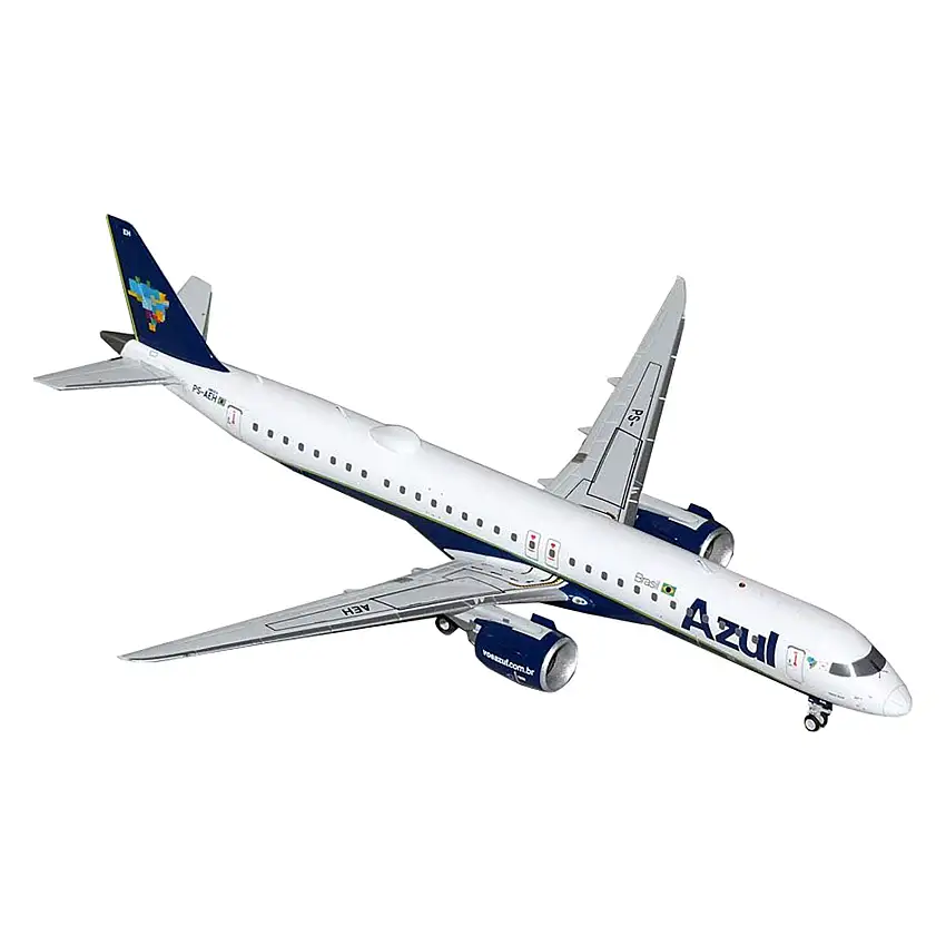 Embraer E195-E2 Commercial Aircraft "Azul Brazilian Airlines" (PS-AEH) White with Blue Tail "Gemini 200" Series 1/200 Diecast Model Airplane by GeminiJets