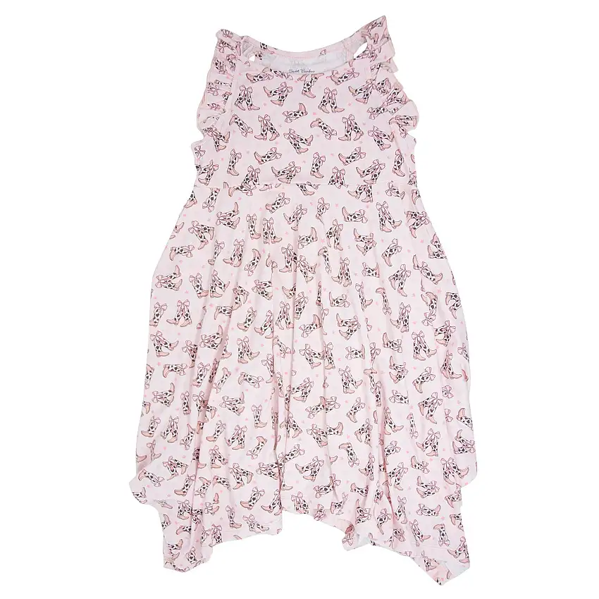 Cowhide Boots Bows Emma's Racerback Dress