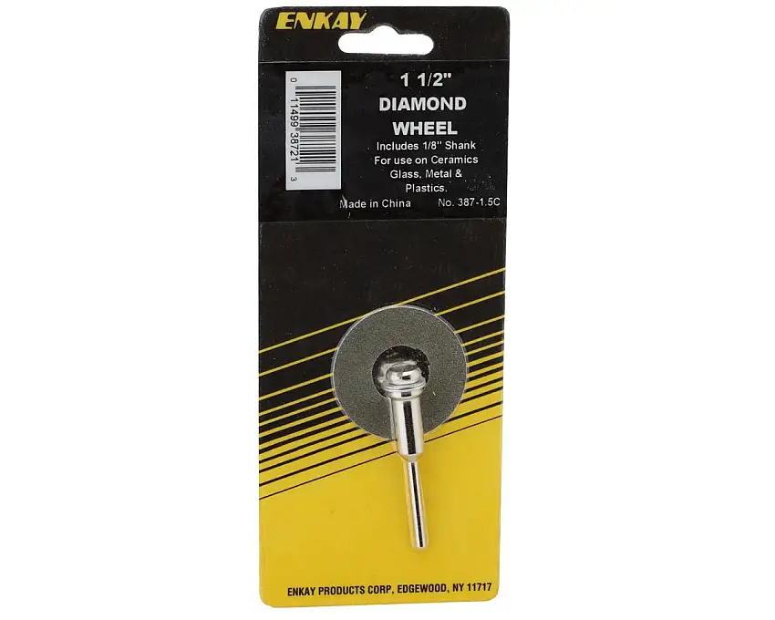 Enkay Diamond Cutting Wheel (1 1/2") (1/8" Shank) w/Mandrel