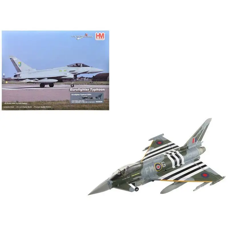 Eurofighter Typhoon FGR4 Fighter Aircraft "ZJ913 FM-G" (2024) British Royal Air Force "Air Power Series" 1/72 Diecast Model by Hobby Master