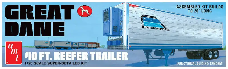 AMT 1249 1/25 Great Dane 40' Reefer Trailer Model Kit