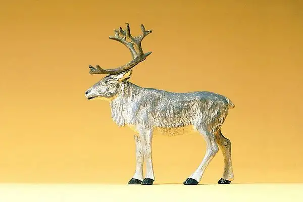 Preiser 47538 1/25 Scale Wild Animal Figures Individual -- Standing Reindeer