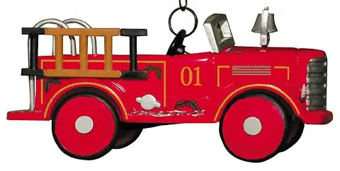 First Gear 90-0165 1/87 Scale International Kb-8 Engine No. 1 Fire Truck Ornament