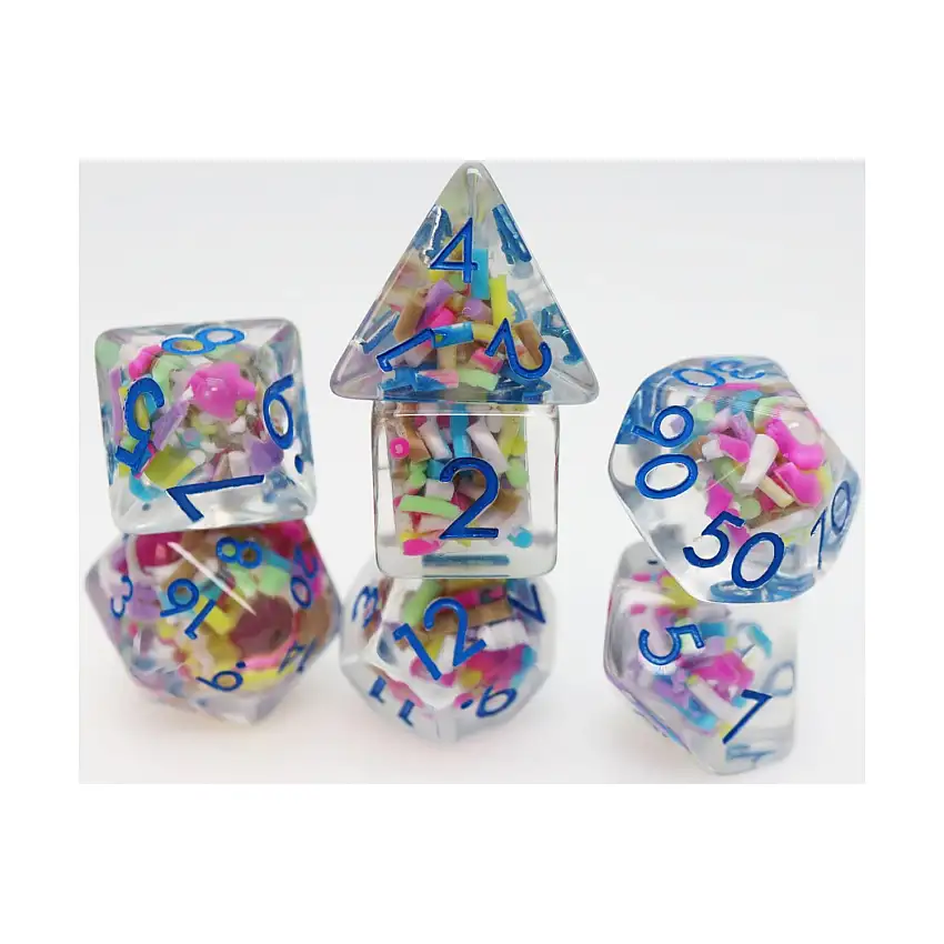 Poly Set - Ice Cream Sprinkles w/Blue (7)