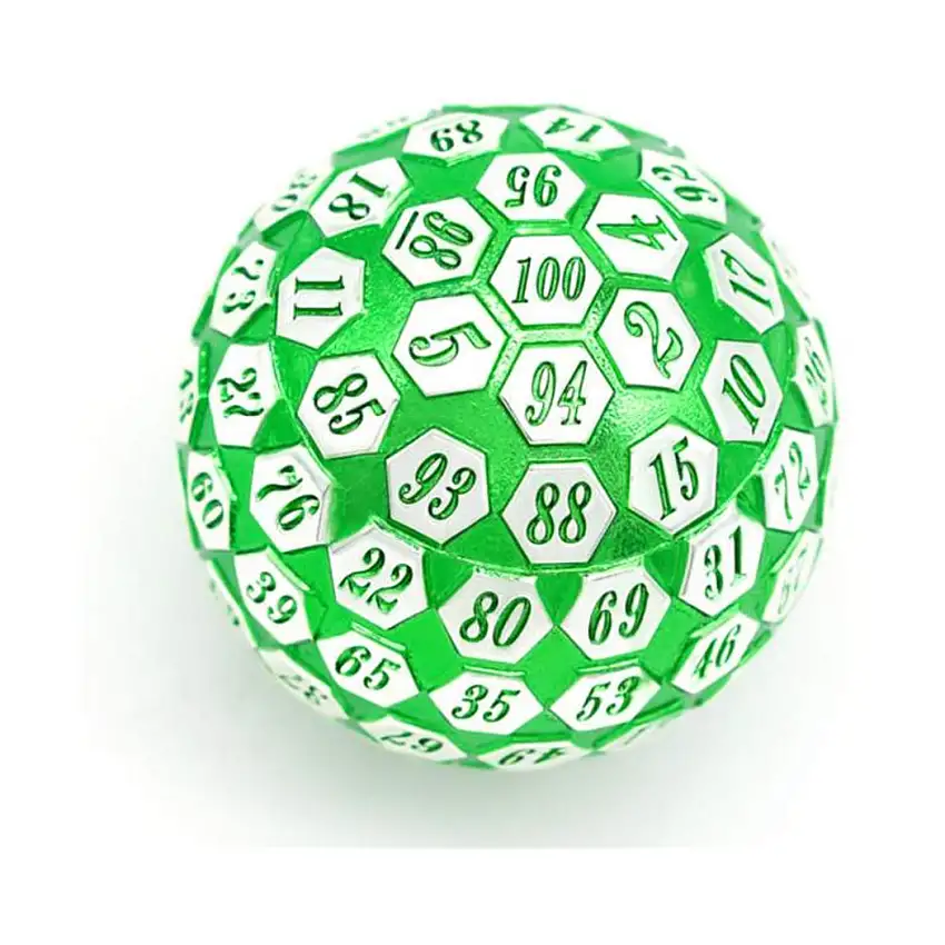 45mm d100 - Green & Silver w/Green