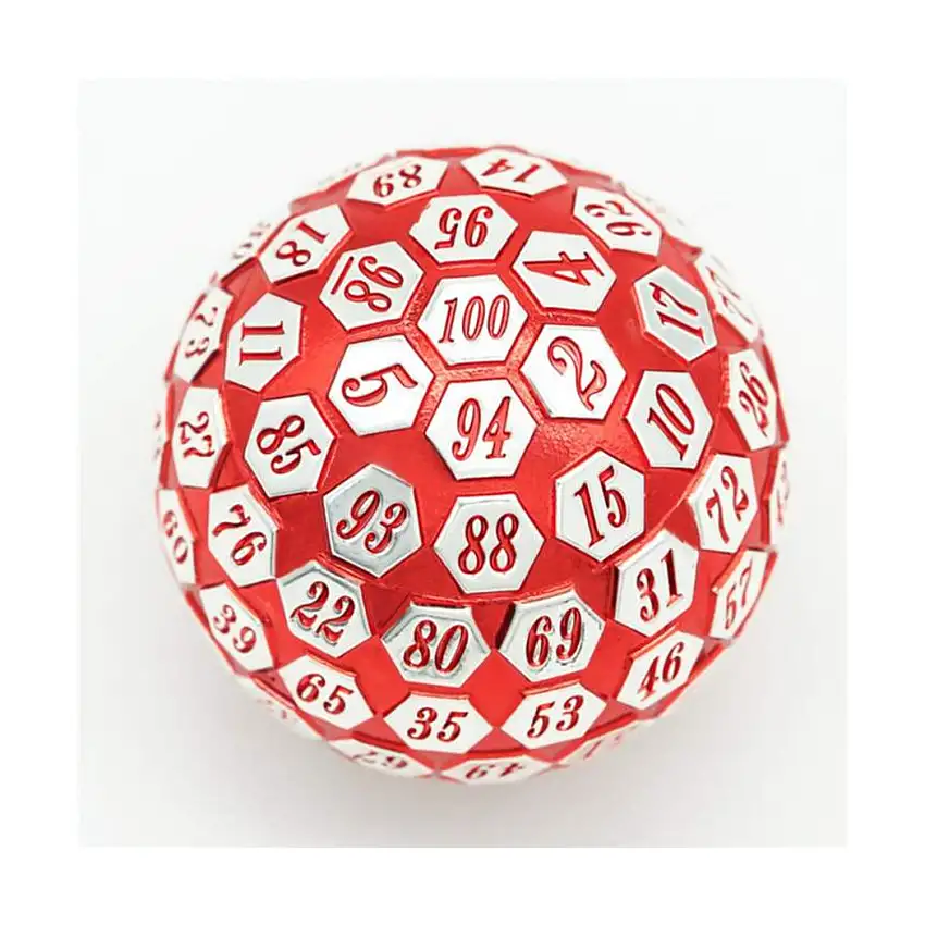 45mm d100 - Red & Silver w/Red