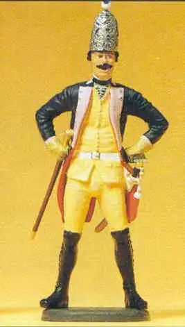 Preiser 54120 1/24 Scale Prussian Army 1756, 7th Infantry Officer of Grenadiers