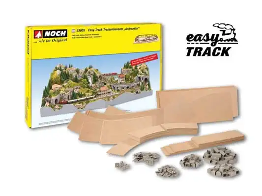 Noch 53605 HO Scale Andreastal Layout Kit - Easy Track -- Includes Subroadbed an