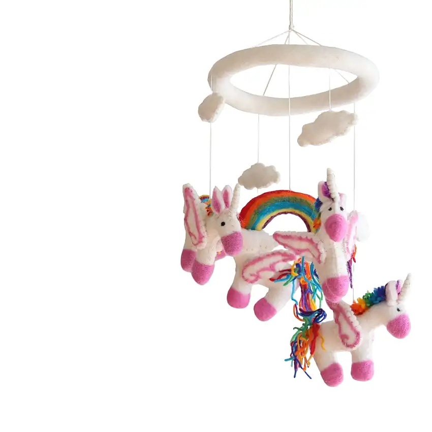 Felt Unicorn Baby Mobile