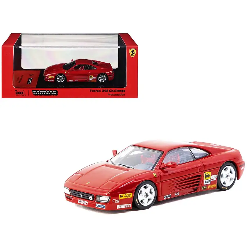 Ferrari 348 Challenge "Presentation Version" Red "Hobby64" Series 1/64 Diecast Model by Tarmac Works