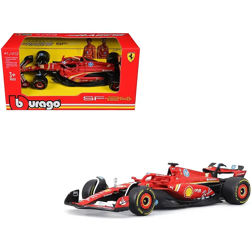 Ferrari SF-24 #16 Charles Leclerc "Formula One F1 World Championship" (2024) "Formula Racing" Series 1/43 Diecast Model Car by Bburago
