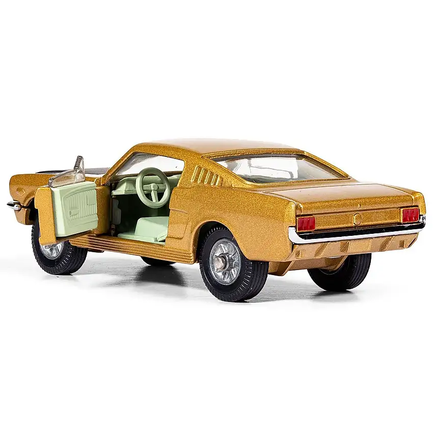 Ford Mustang Fastback 2+2 Gold Metallic and Black Diecast Model Car by Corgi