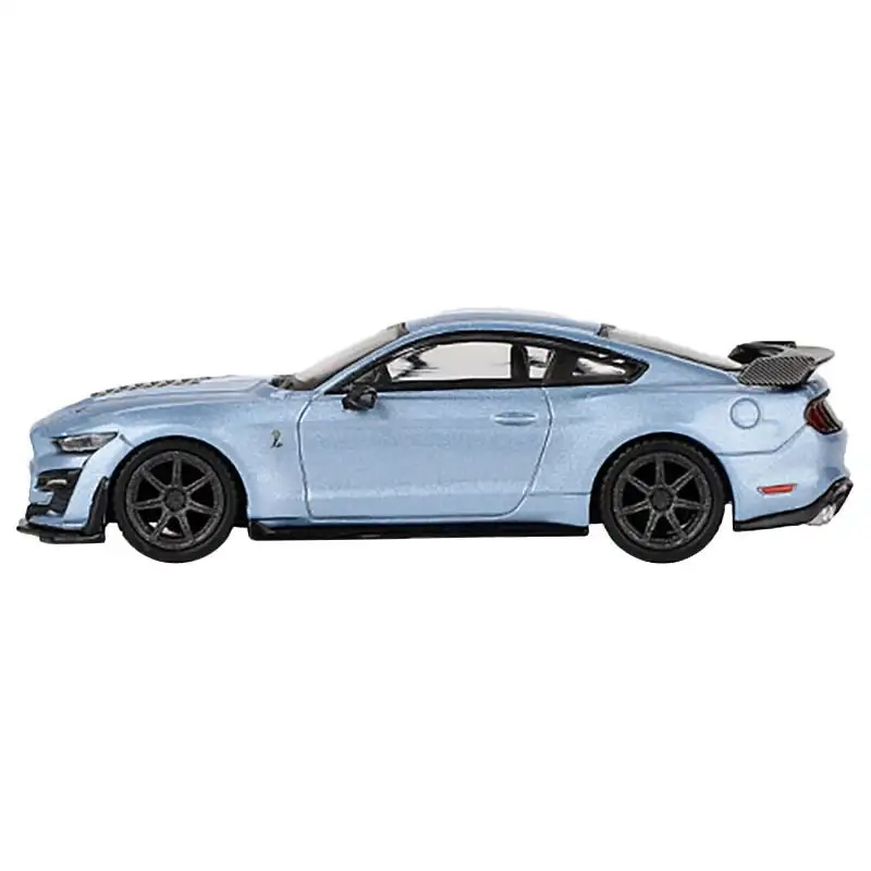 Ford Mustang Shelby GT500 "Heritage Edition" Light Blue Metallic with White Stripes Limited Edition to 6000 pieces Worldwide 1/64 Diecast Model Car by Mini GT