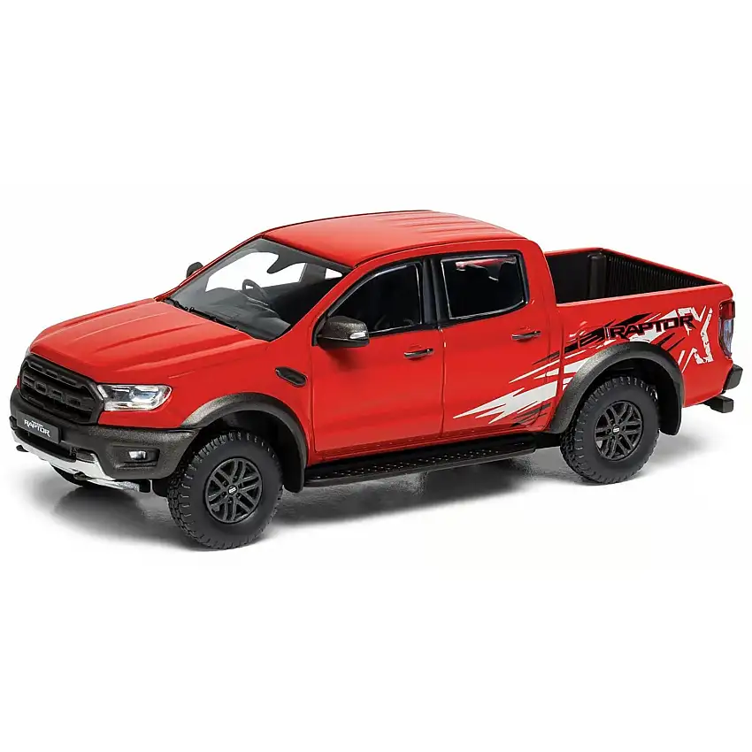 Ford Ranger Raptor X SE Pickup Truck RHD (Right Hand Drive) True Red with Graphics "Vanguards" Series 1/43 Diecast Model Car by Corgi