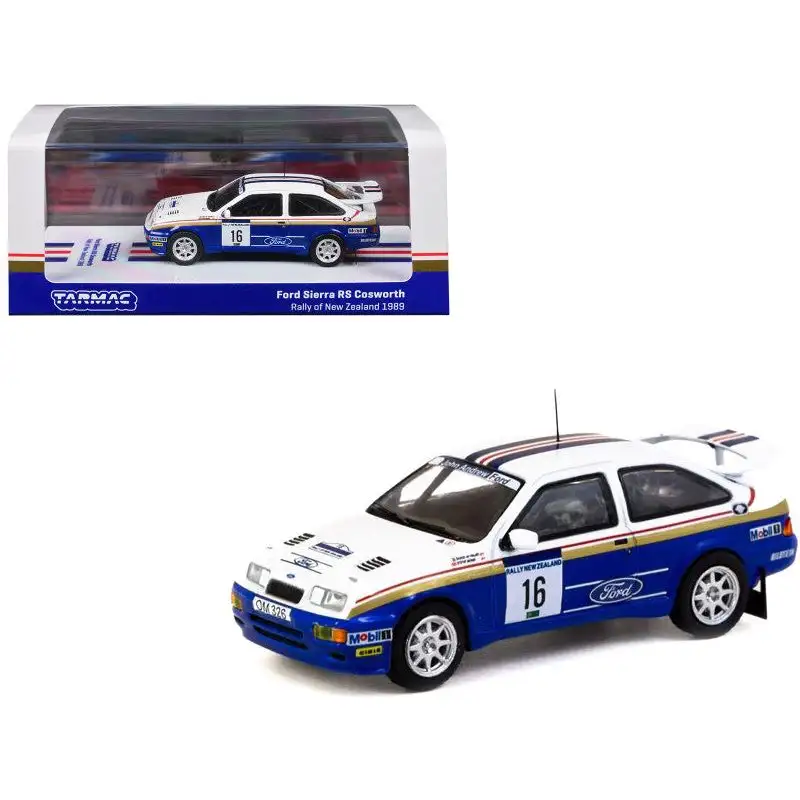 Ford Sierra RS Cosworth #16 Saeed Al-Hajri - Steve Bond "Rally of New Zealand" (1989) "Hobby64" Series 1/64 Diecast Model Car by Tarmac Works
