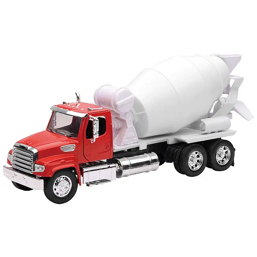 Freightliner 114SD Cement Mixer Red and White "Long Haul Truckers" Series 1/32 Diecast Model by New Ray