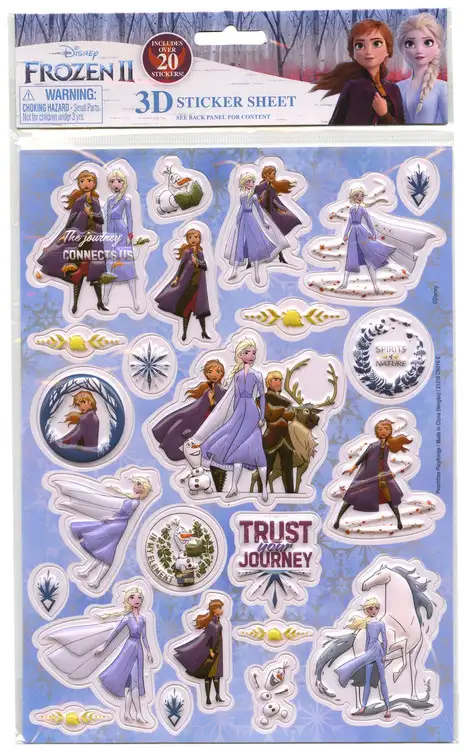 Disney Frozen Frozen 2 Trust Your Journey 3D Sticker Sheet