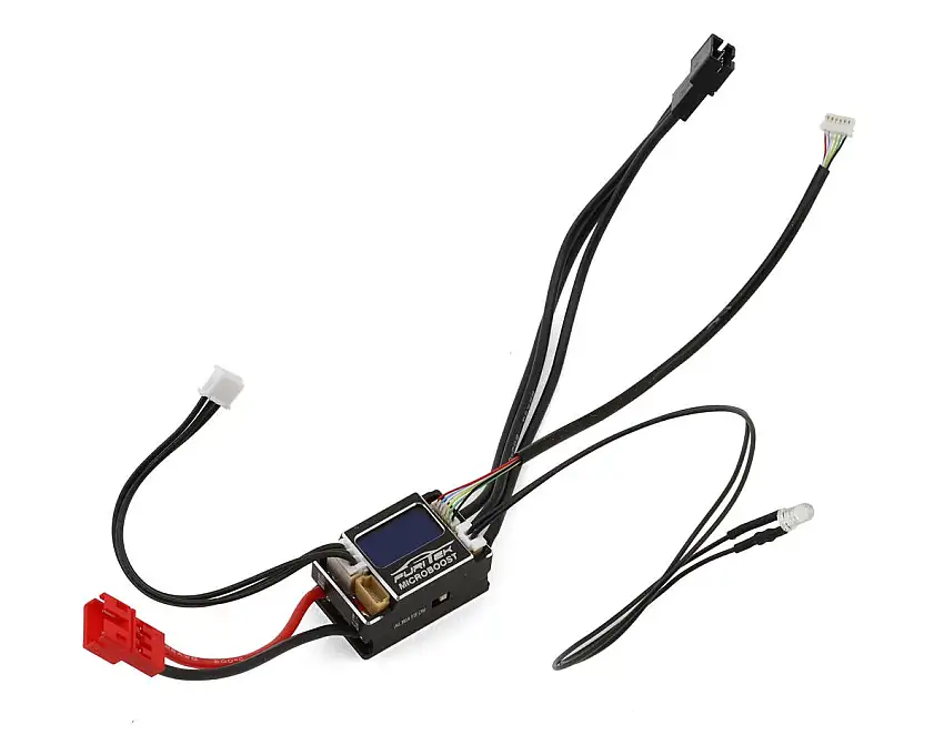 Furitek Microboost 2S 25A Brushless Sensored/Sensorless Micro Drift ESC w/Display (Black) (Solderable/Replaceable Wire)