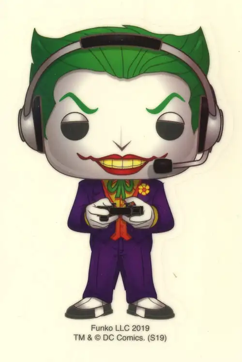 Funko DC Batman 80th The Joker Exclusive 3.25-Inch Sticker [Gamer, Glow-in-the-Dark]