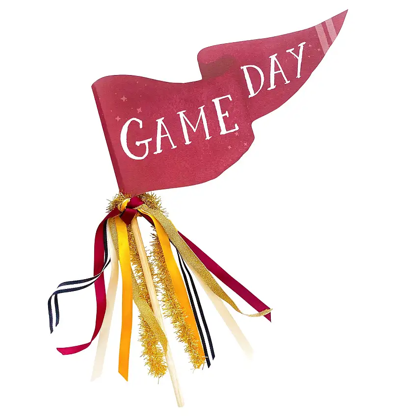 Burgundy Game Day Party Pennant