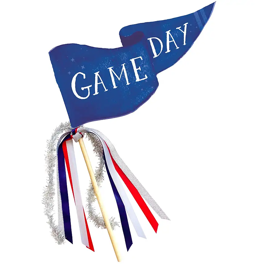 Navy Game Day Party Pennant
