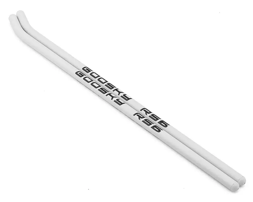 GooSky RS6 Aluminum Skid Pipes (White) (2)