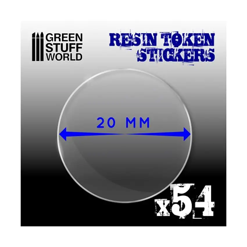 20mm Resin Token Stickers