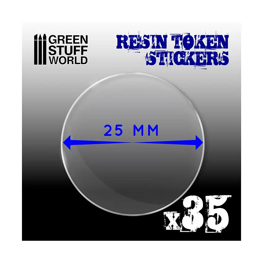 25mm Resin Token Stickers