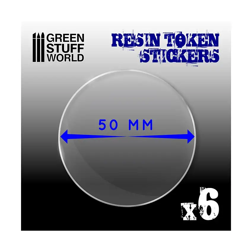 50mm Resin Token Stickers
