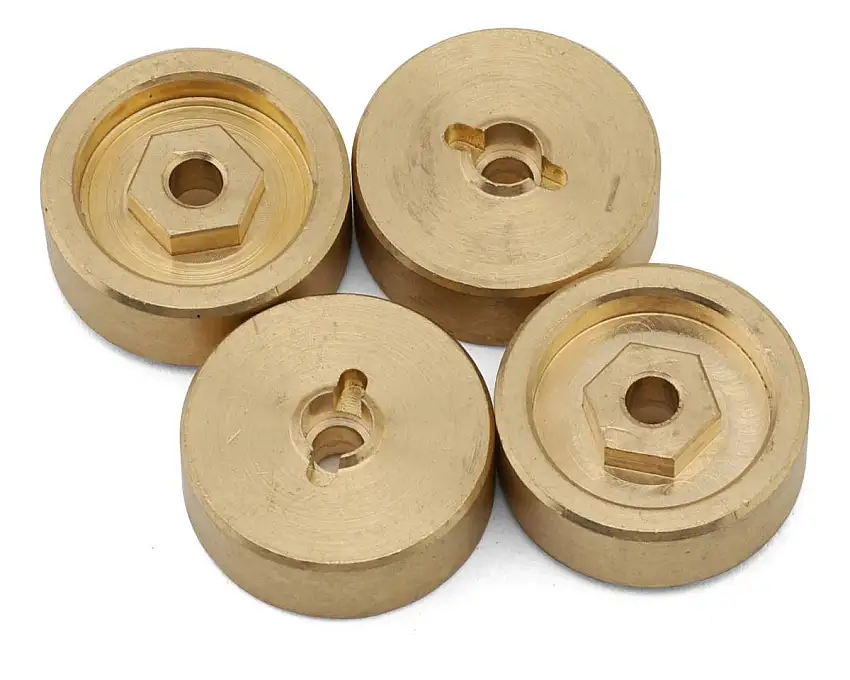 HobbyPlus CR-18P Machined Brass 7mm Wheel Hex Set (4) (12g Each)