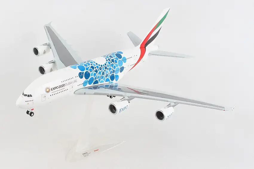 Herpa Wings HE570800 Emirates A380 1/200 Expo 2020 Dubai Mobility