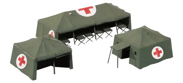 Herpa Wings HE746021 Mliitary Medical Service Tents 1/87