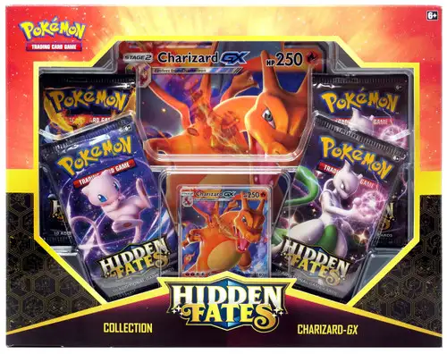 Pokemon Sun & Moon Hidden Fates Charizard-GX Collection Box [4 Booster Packs, Promo Card & Oversize Card]