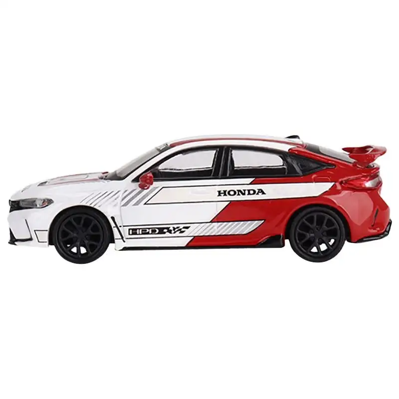 Honda Civic Type R White and Red "2023 Pace Car" Limited Edition to 3000 pieces Worldwide 1/64 Diecast Model Car by Mini GT