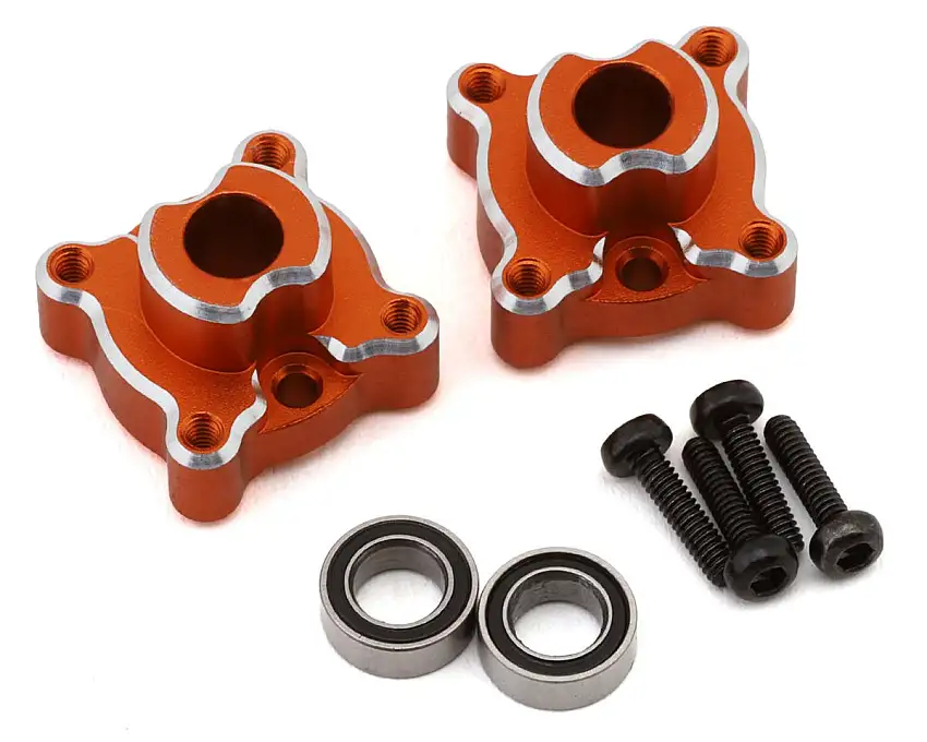 HPI Venture18 CNC-Machined Aluminum Rear Hubs (Orange) (2)