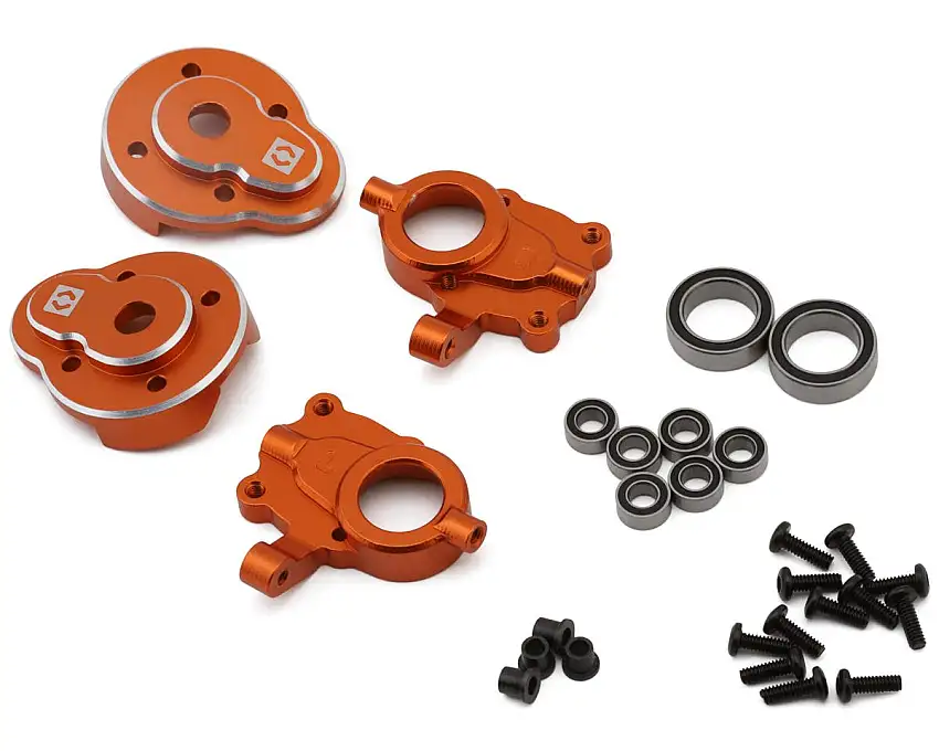 HPI Venture18 Aluminum Portal Covers & Steering Knuckles Set (Orange)