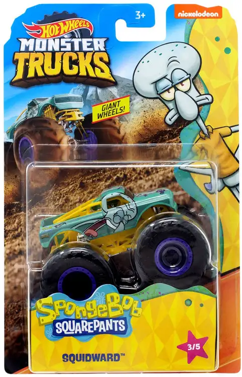 Hot Wheels Monster Trucks Spongebob Squarepants Squidward Diecast Car #3/5