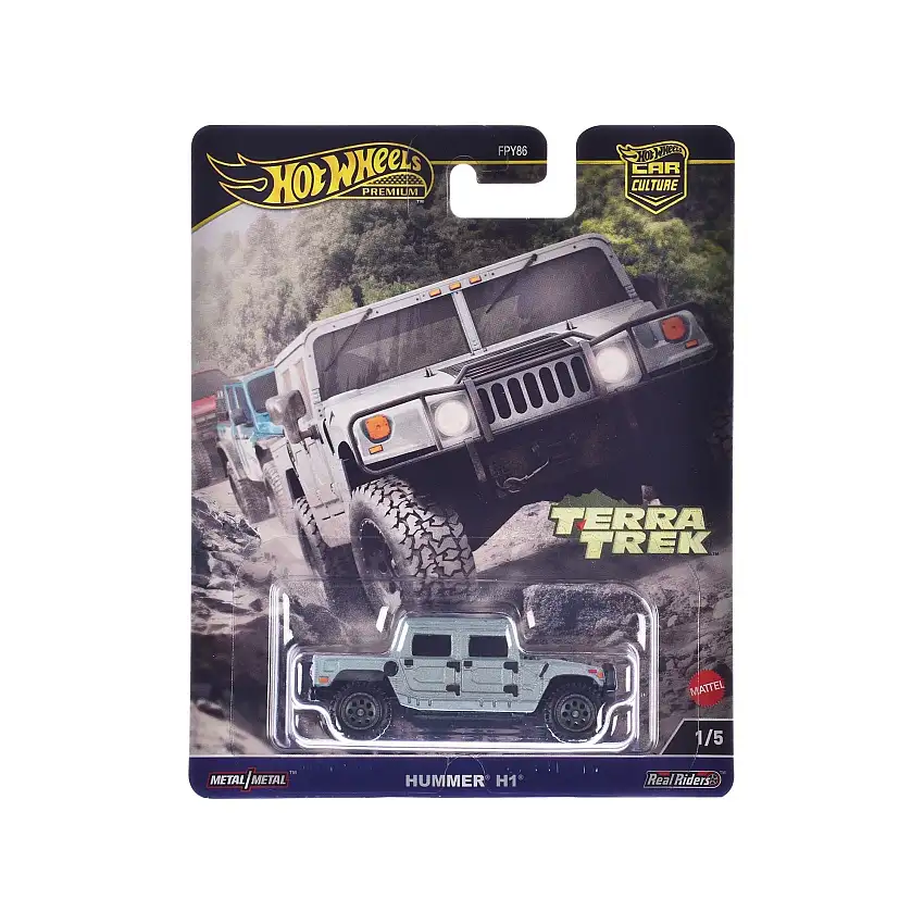 Hummer H1 Pickup Truck Gray Metallic "Terra Trek" Series Diecast Model Car by Hot Wheels