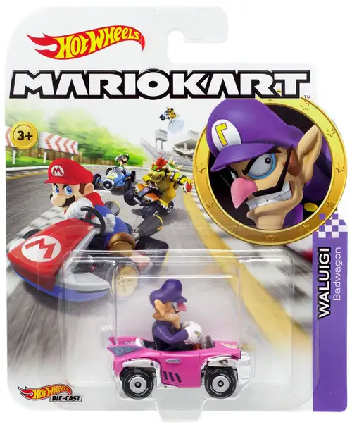 Hot Wheels Mario Kart Waluigi Diecast Car [Badwagon]