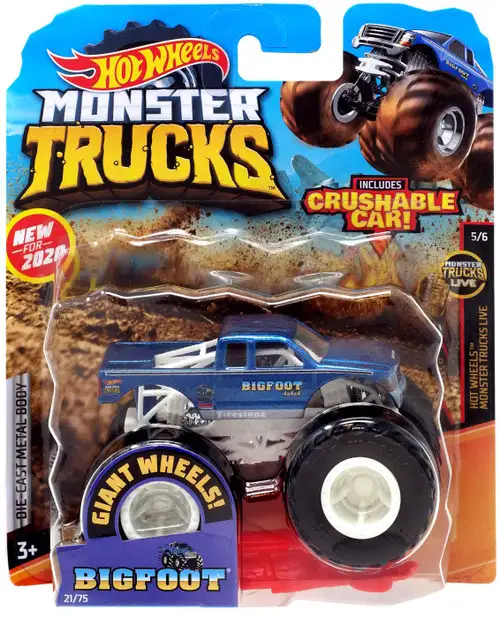 Hot Wheels Monster Trucks Bigfoot Diecast Car [Red Crushable Car]