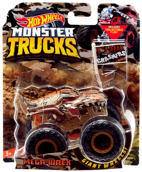 Hot Wheels Monster Trucks Mega-Wrex Diecast Car [Camo Crashers]