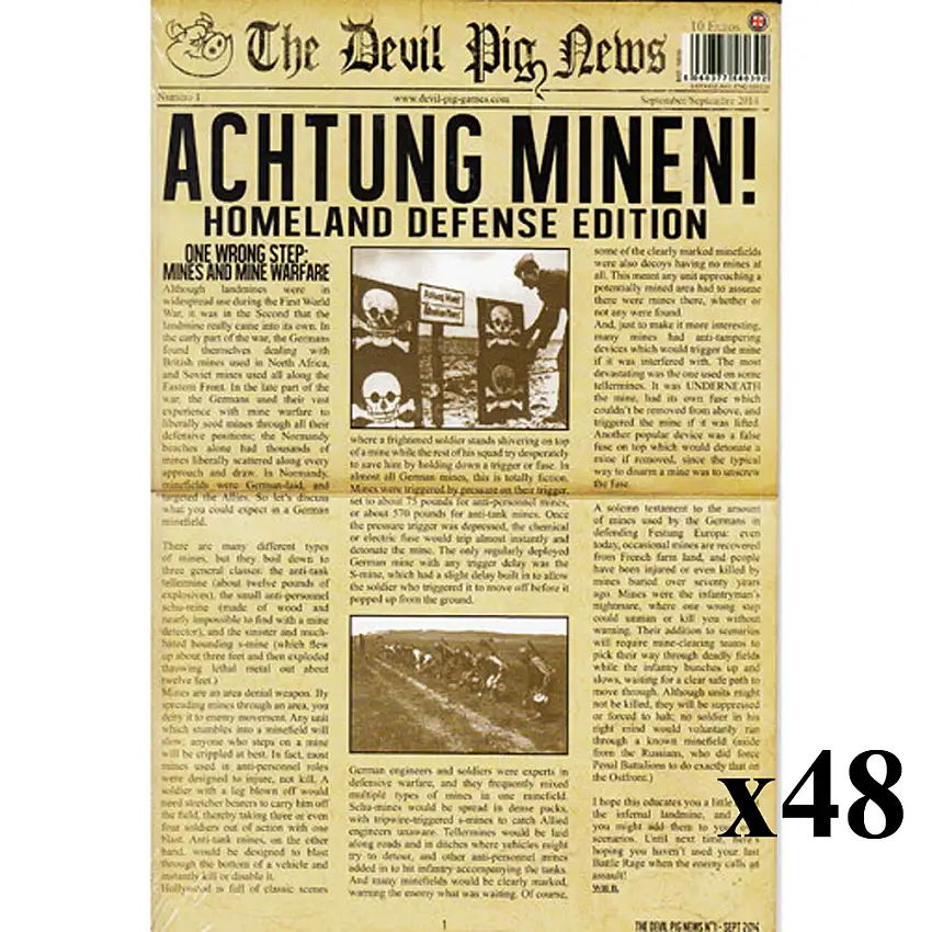 Heroes of Normandie: Gazette #1 - Achtung Minen CASE (48) (Last Chance)