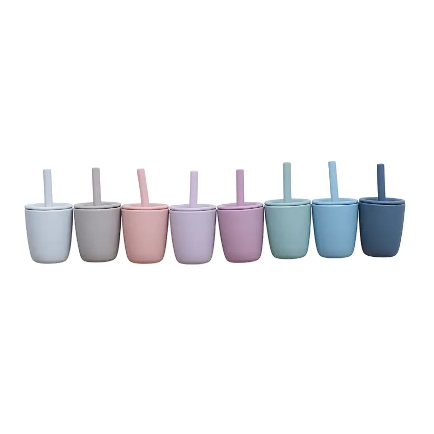 Mini Straw Cup - Silicone Straw Cup For Babies & Young Toddles